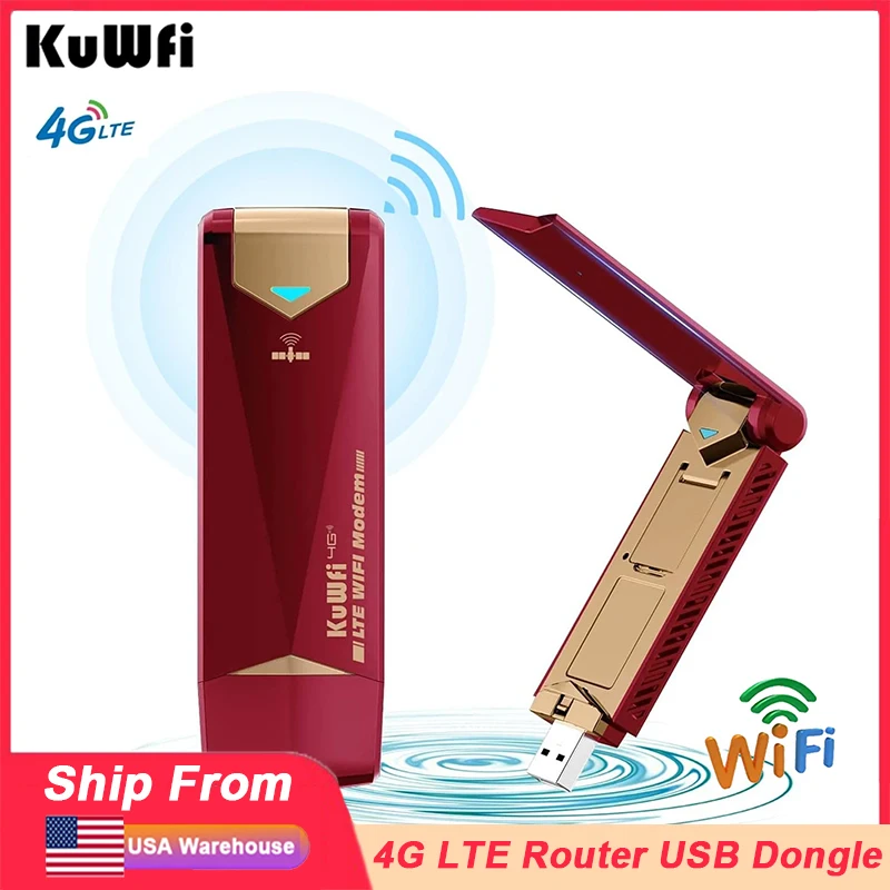 Portable 4G LTE USB WiFi Modem – 150Mbps, SIM Slot, Travel Hotspot