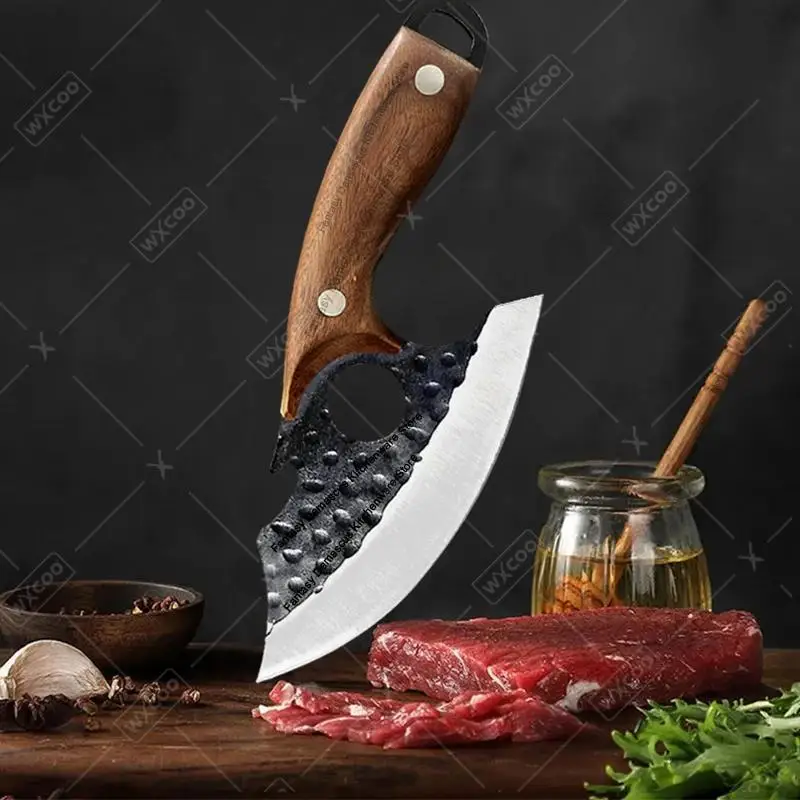 Hand Forged Mini Boning Knife 4.9" Stainless Steel – Small Kitchen Slicing Knife with Sheath - Image 2