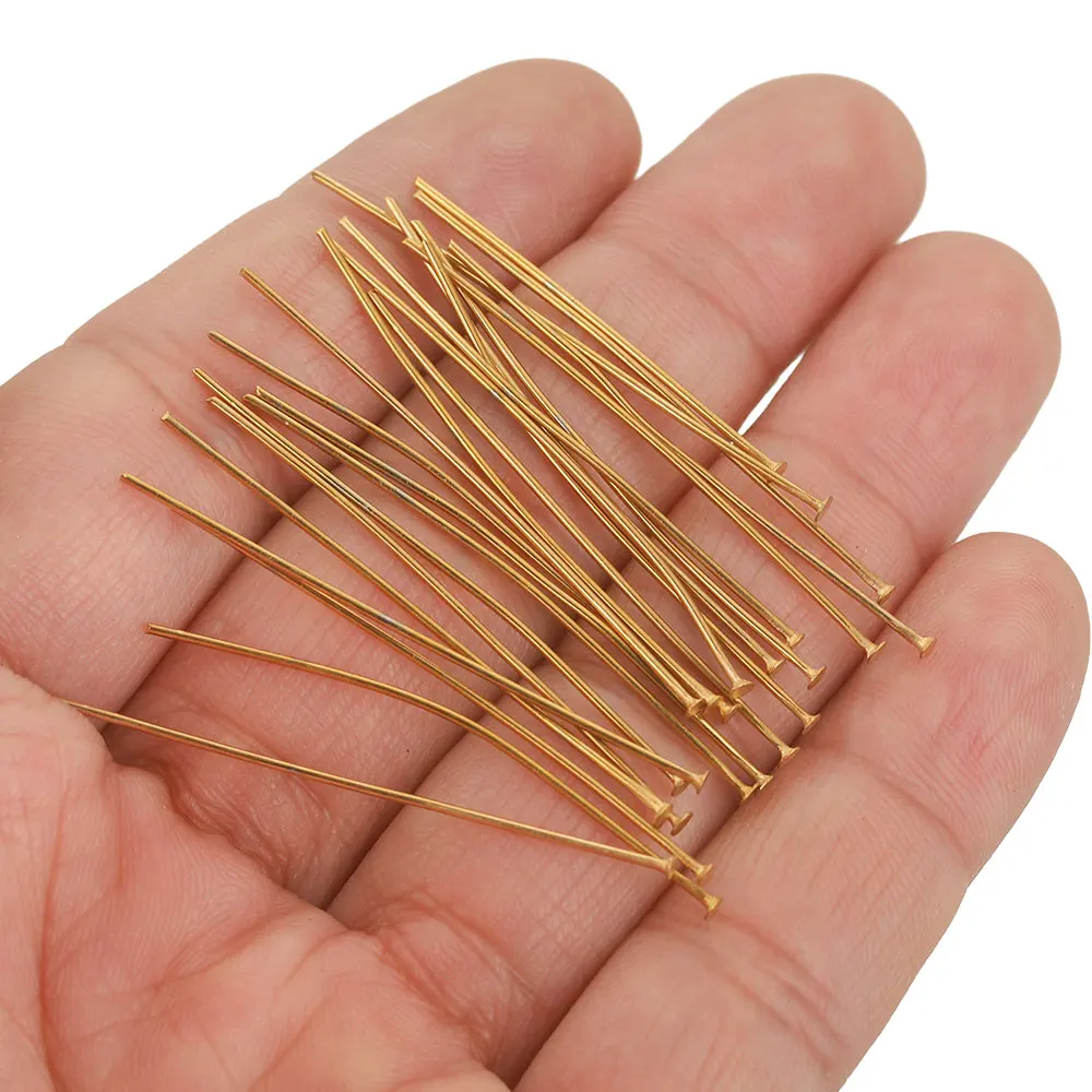 20pcs 20-70MM PVD Stainless Steel Eye Flat Ball Head Pins Needle for Beads Earrings Crafts Connector Jewelry Making Materials - Image 4