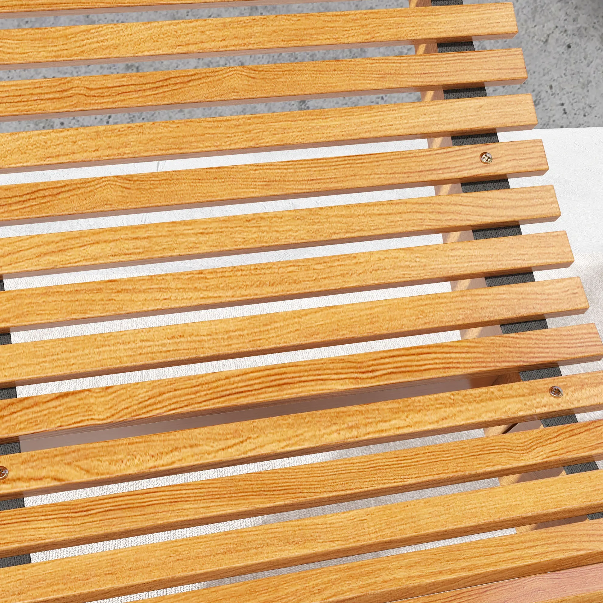 Outdoor Teak Rocking Chair – Outsunny Slatted Wooden Patio Rocker - Image 6