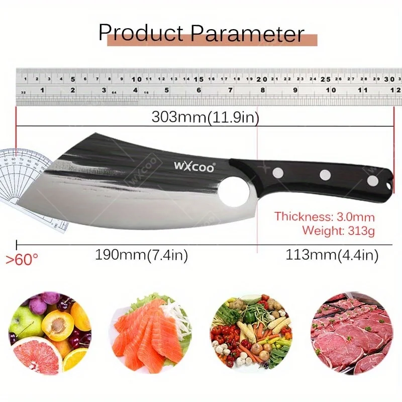 1 or 3 PCS Hand Forged Stainless Steel Kitchen Utility & Butcher Knives – Multipurpose Chef Set - Image 2