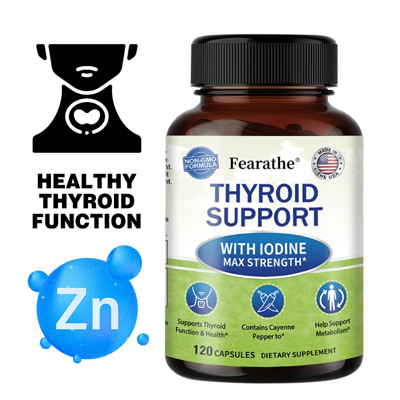 Thyroid Support Supplement – Iodine, Magnesium for Metabolism & Healthy Function