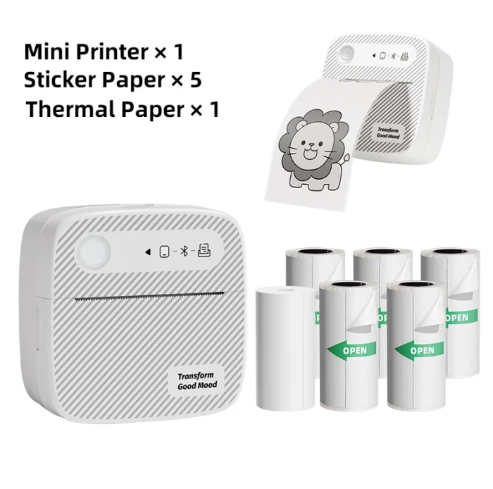 B3 Portable Photo Printer with Bluetooth iOS Android for Inkless Thermal Printing  Sticker Printer Label Maker DIY Toy Kids Gift - Image 11
