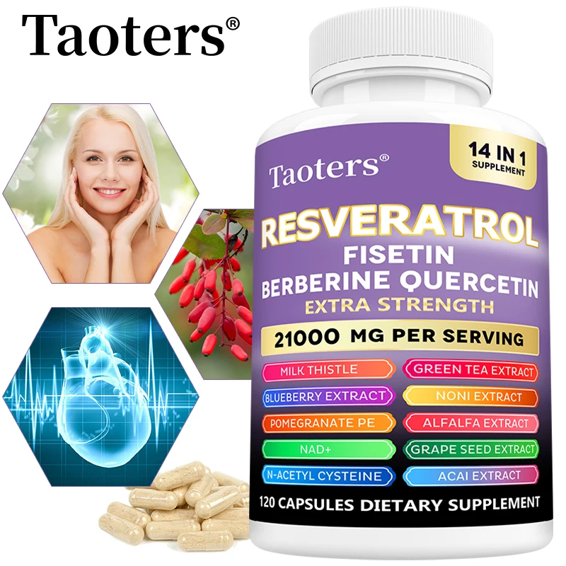 Resveratrol & Berberine Supplements - Boost Brain Health, Memory, Focus & Heart Health