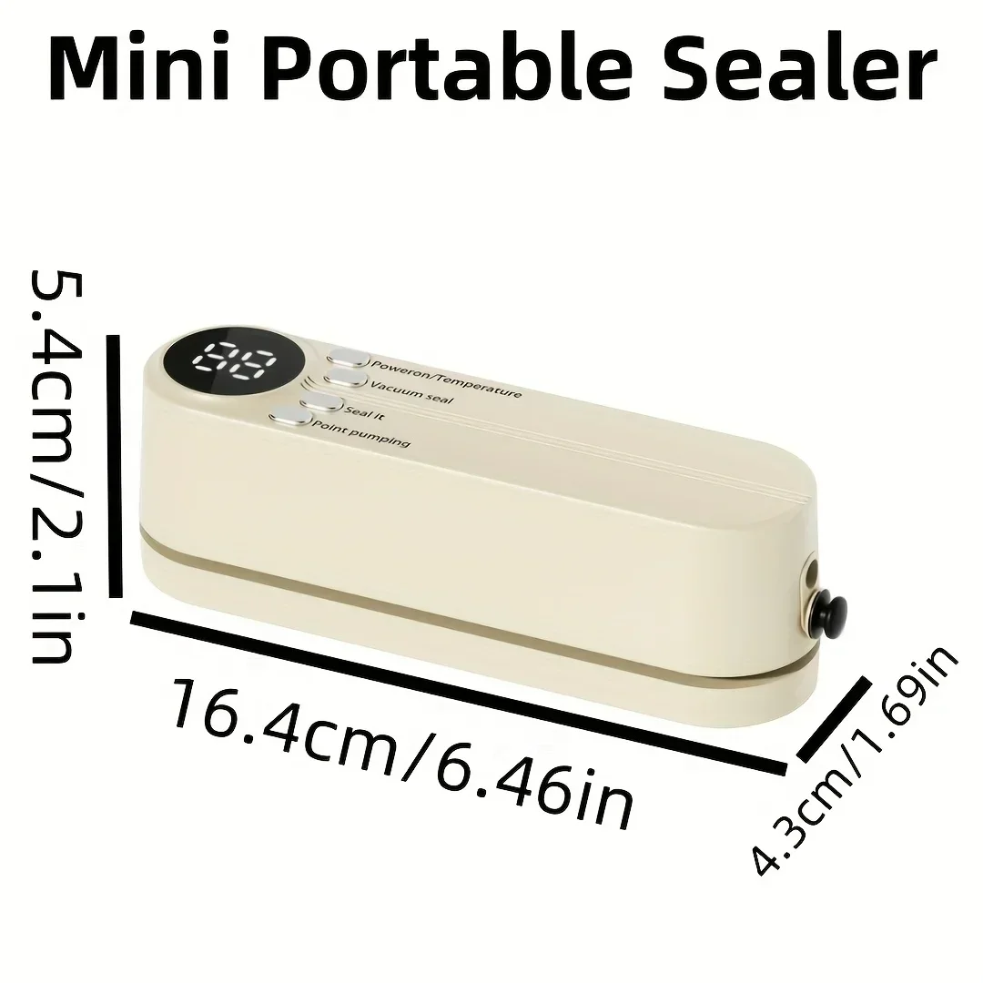 1pc Automatic Food Sealer, Portable Wireless Vacuum Sealer with Snack Bag Sealing & External Suction - Image 2