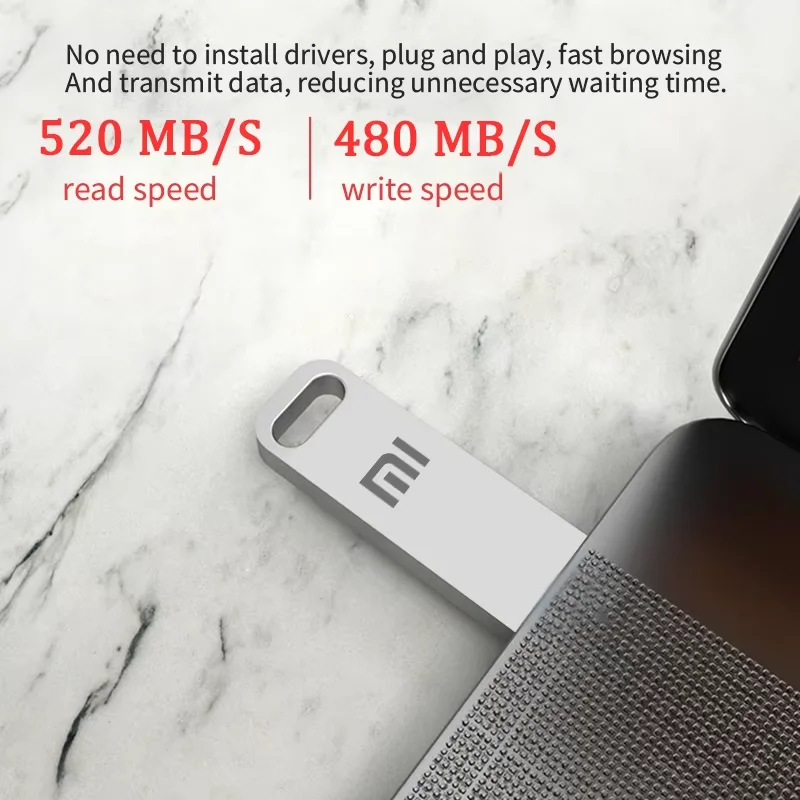 Xiaomi USB‑C 3.2 2 TB Metal Flash Drive – High‑Speed Waterproof USB Stick - Image 2