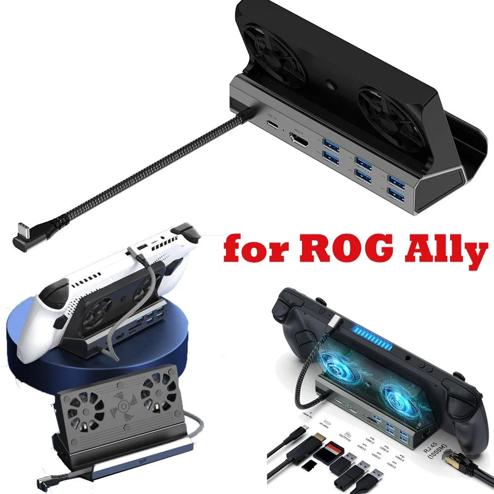 10-in-1 USB-C Docking Station for Steam Deck – 4K@60Hz, Gigabit Ethernet, Fast Charging