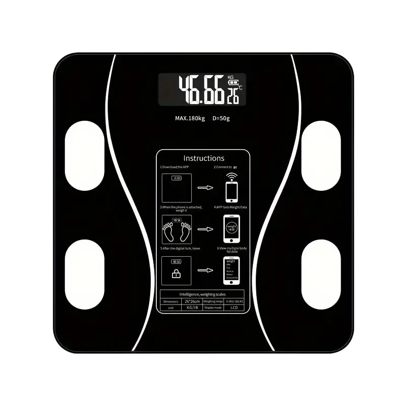 Smart Body Fat Scale, Wireless LED Digital Bathroom Weight & Body Composition Analyzer - Image 8