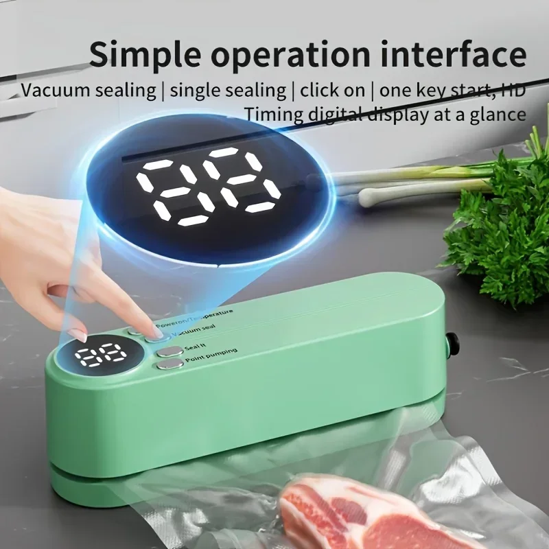 1pc Automatic Food Sealer, Portable Wireless Vacuum Sealer with Snack Bag Sealing & External Suction - Image 5
