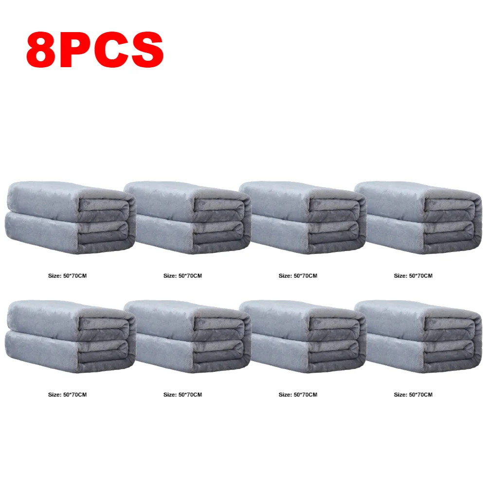 Flannel Fleece Blanket 1-10PCS - Soft Winter Cozy Thermal Plush Mat - Image 8