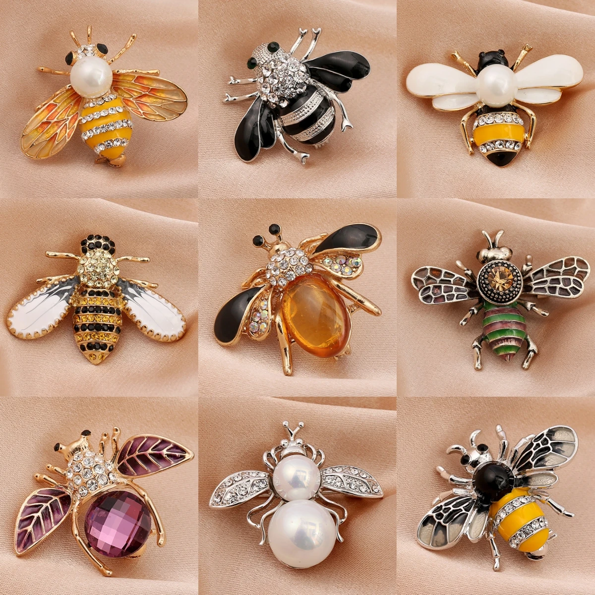 Women’s Fashion Personalized Imitation Pearl Bee Brooch Pin Jewelry Party Outdoor Gift