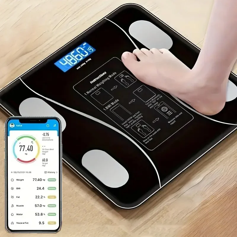 Smart Body Fat Scale, Wireless LED Digital Bathroom Weight & Body Composition Analyzer - Image 3
