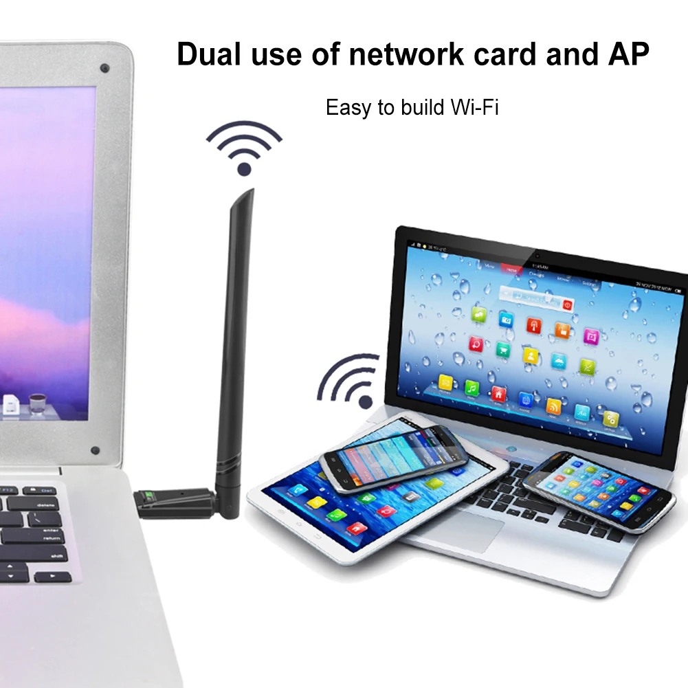 WiFi6 USB Adapter AX919 Bluetooth 5.3 Dual band 900Mbps Wireless Network Card Wifi Antenna Dongle Free Drive For PC Win10 11 - Image 2