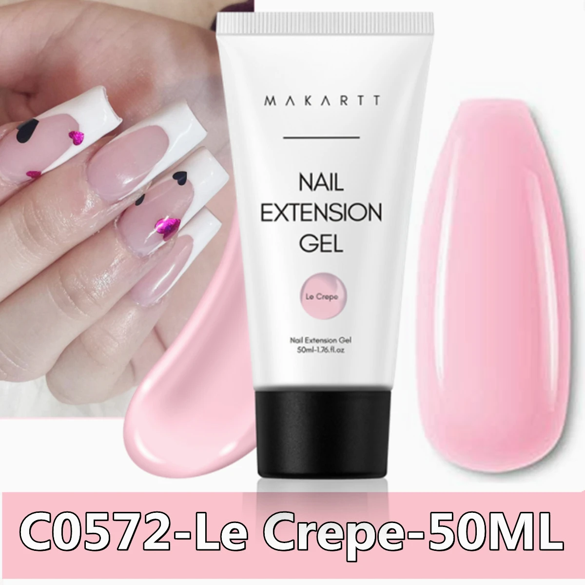 Makartt Natural Pink Poly Nail Gel – 50ML Builder for DIY Extensions - Image 27