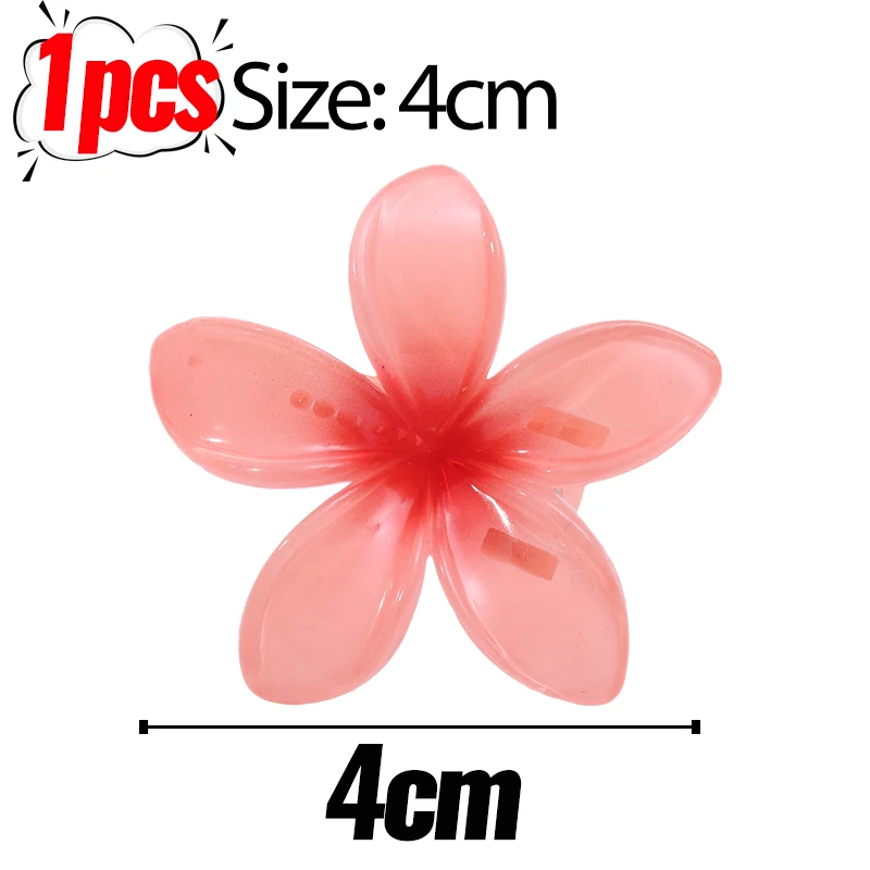 1/6Pcs Hawaiian Gradient Flower Hair Clips Small Claw Hairpin Crab Barrette Women Hair Accessories - Image 11