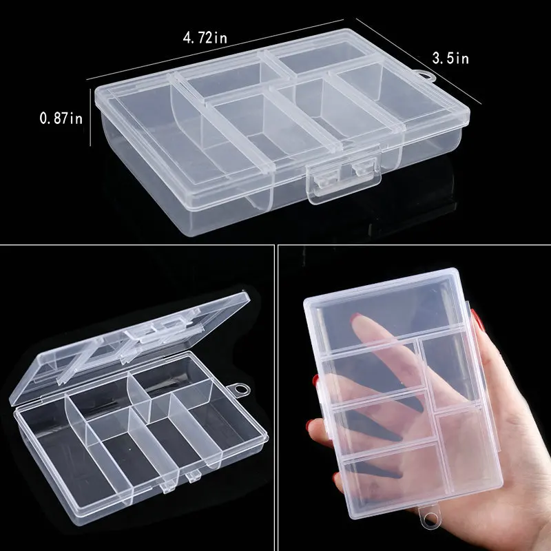 Jewelry Storage Box with Adjustable Compartments – Transparent Plastic Organizer for Beads & Small Parts - Image 8