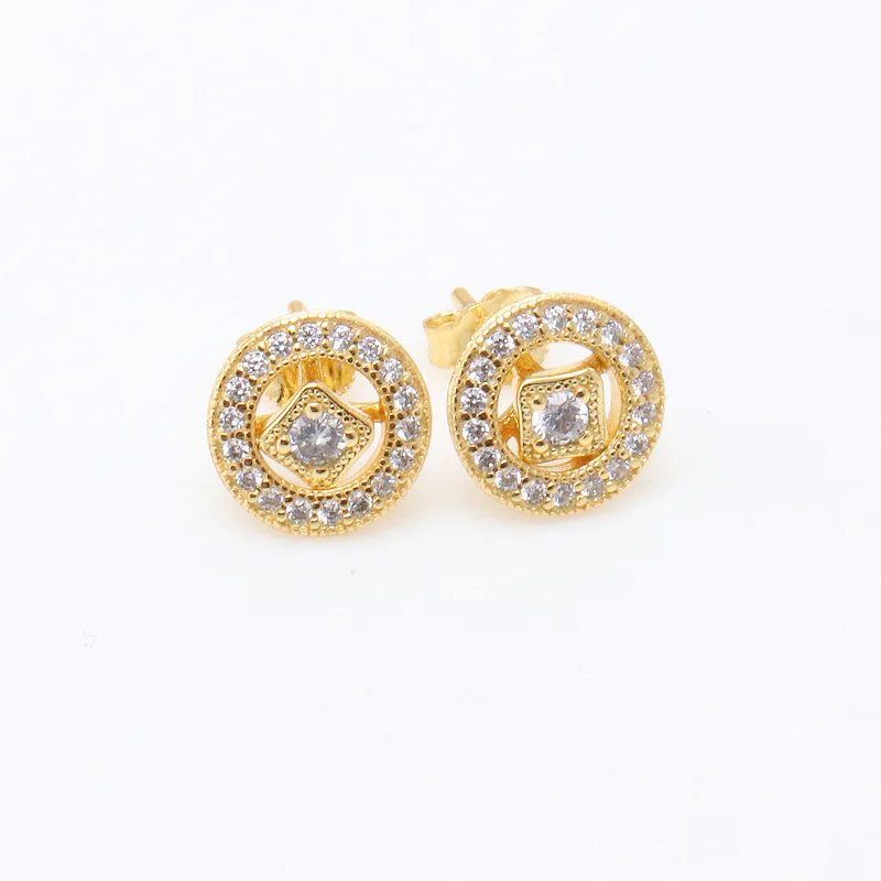 Double Hoop Sun & Moon Earrings – 925 Silver-Plated Butterfly Heart Studs - Image 49