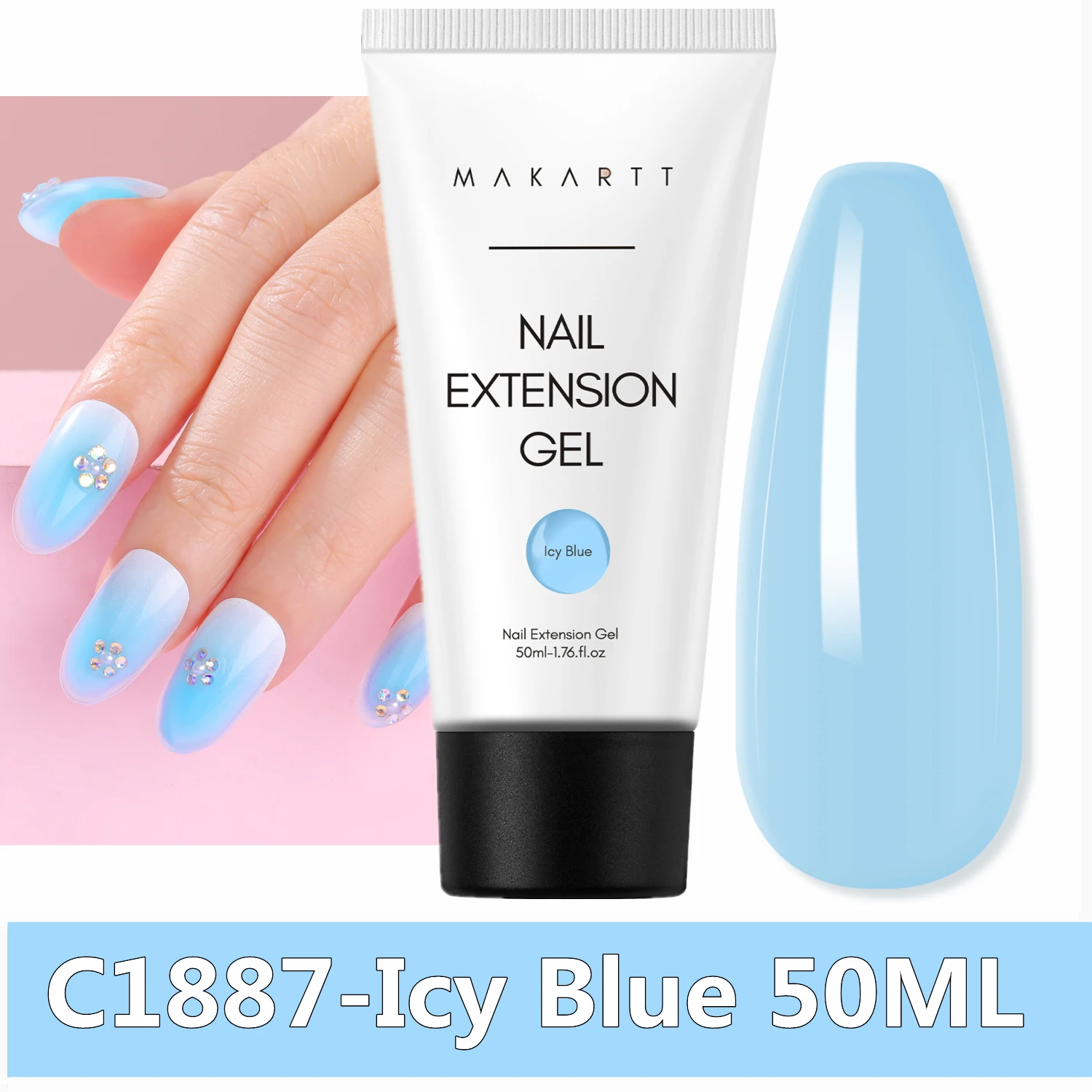 Makartt Natural Pink Poly Nail Gel – 50ML Builder for DIY Extensions - Image 11