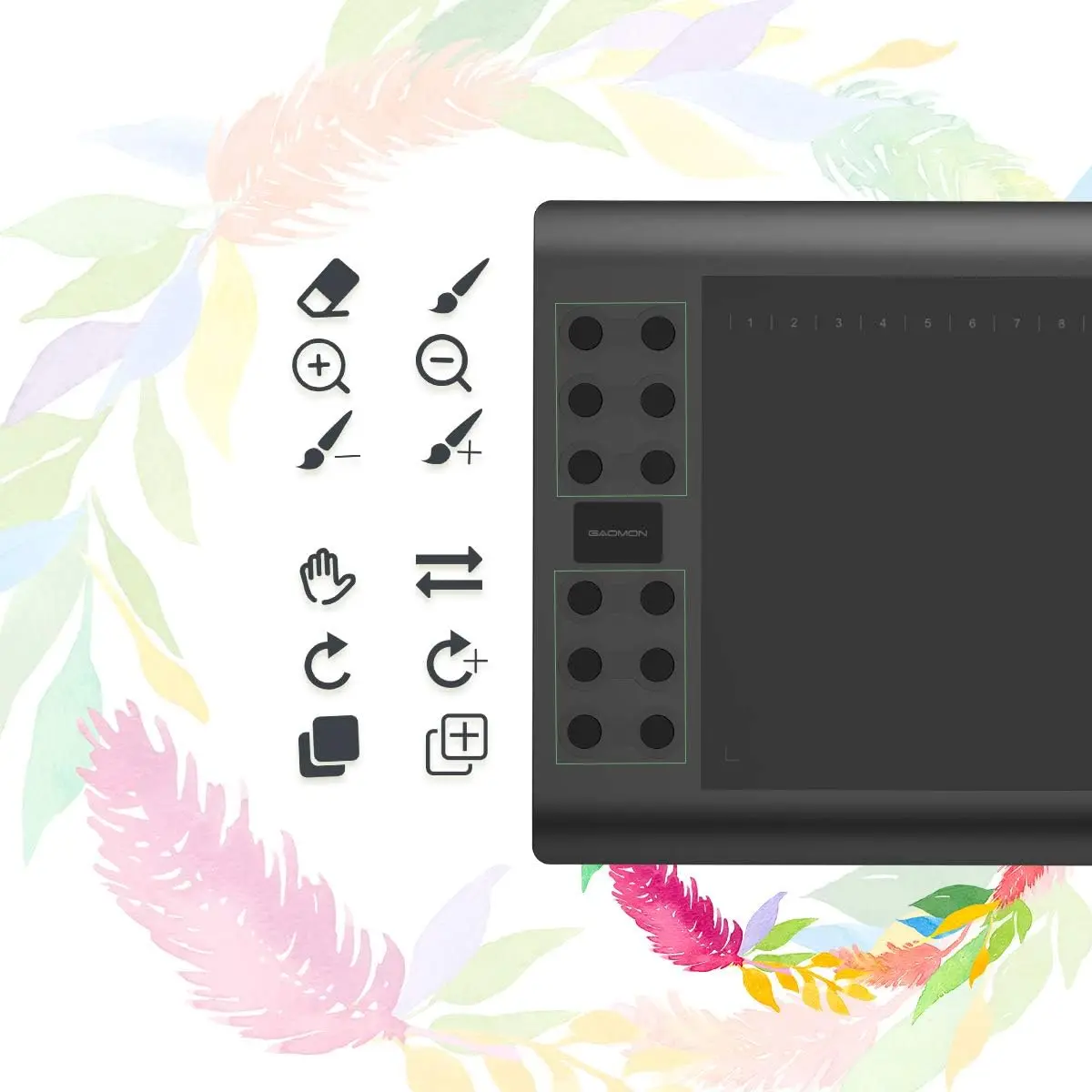 GAOMON M106K PRO 10'' Graphics Drawing Tablet with 8192 Levels Tilt Supported Battery-free Art Stylus for Windows/Mac/Android OS - Image 4