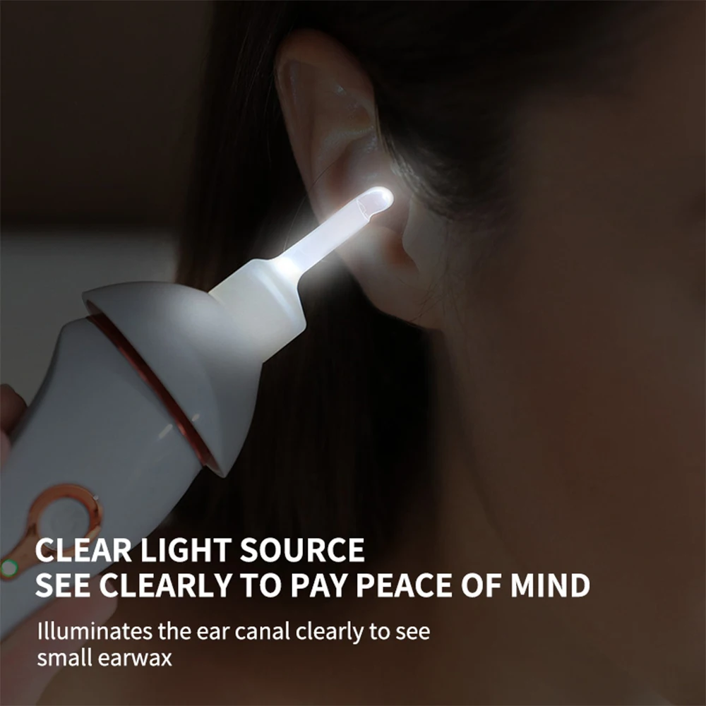 Wireless LED Ear Wax Vacuum – USB Rechargeable Visual Suction Cleaner - Image 5