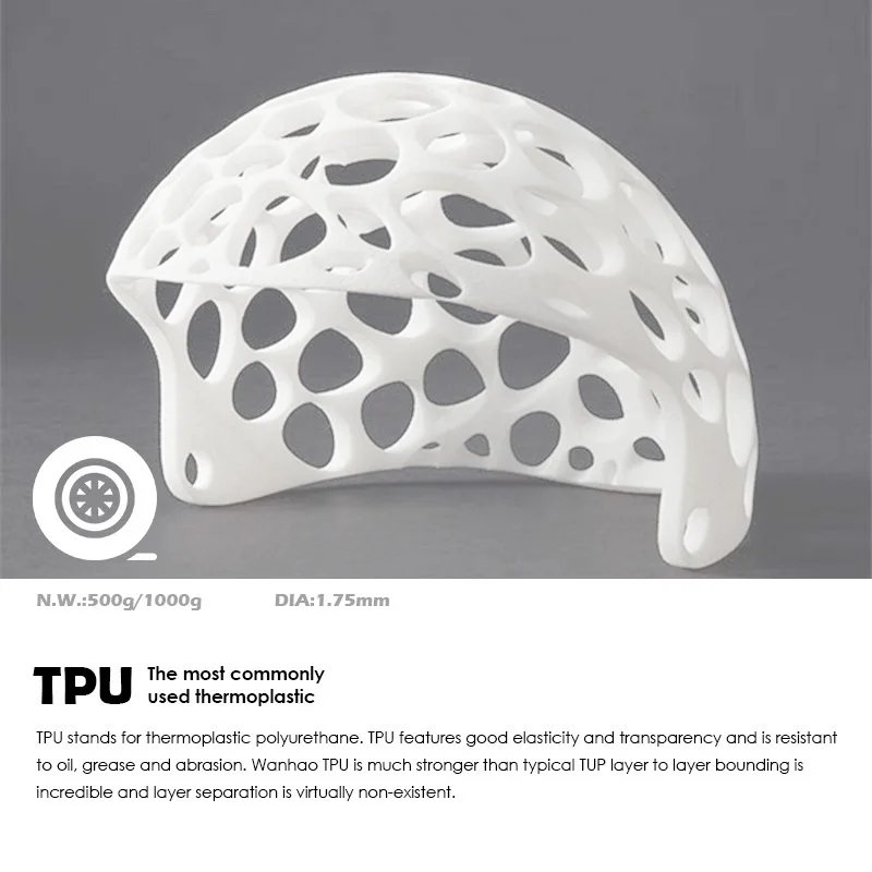1.75mm TPU 3D Printing Filament – No Bubble, Non-Toxic, Sublimation 0.5KG - Image 3
