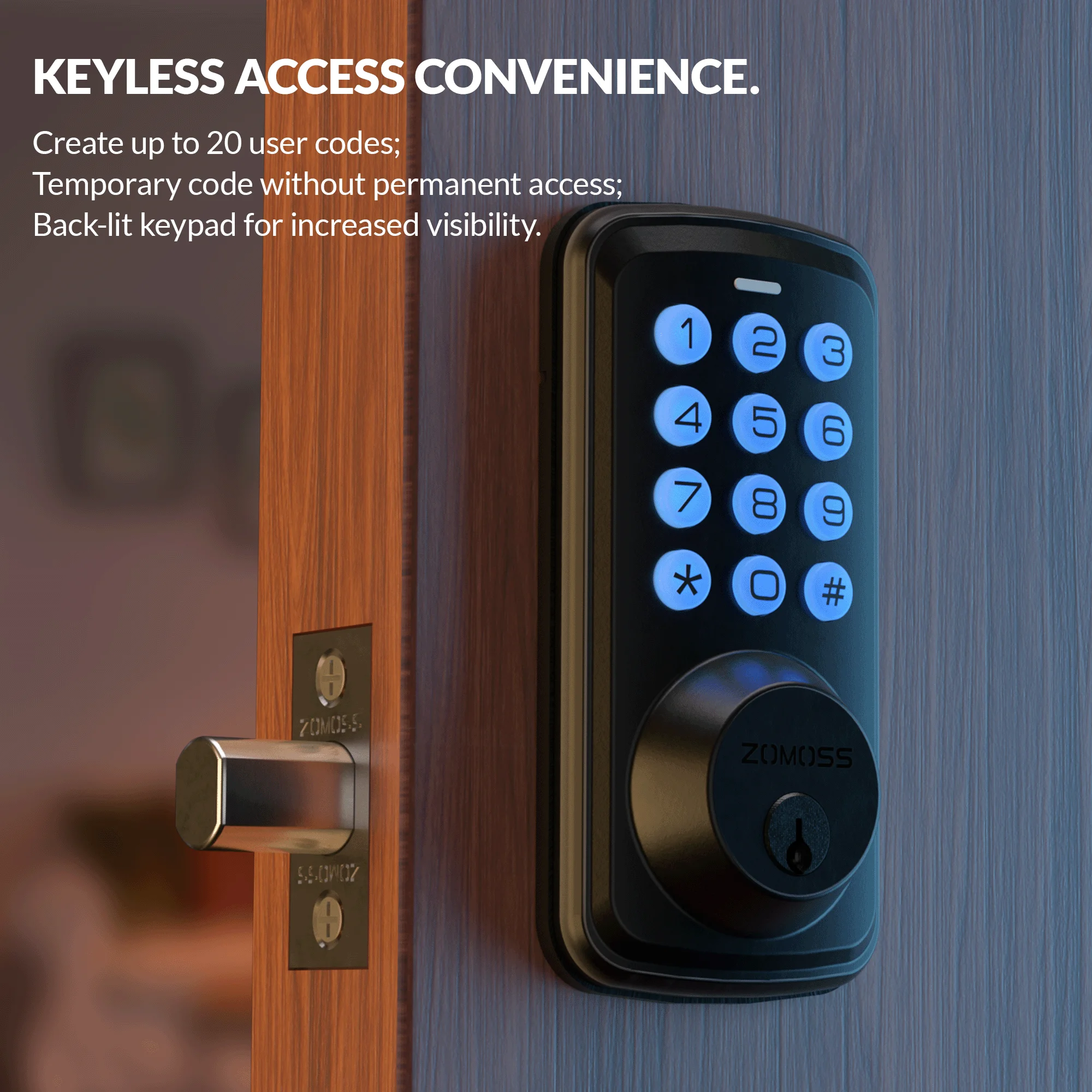 Smart Keypad Door Lock with Anti‑Peeking Code, Auto‑Lock & Easy Install - Image 3
