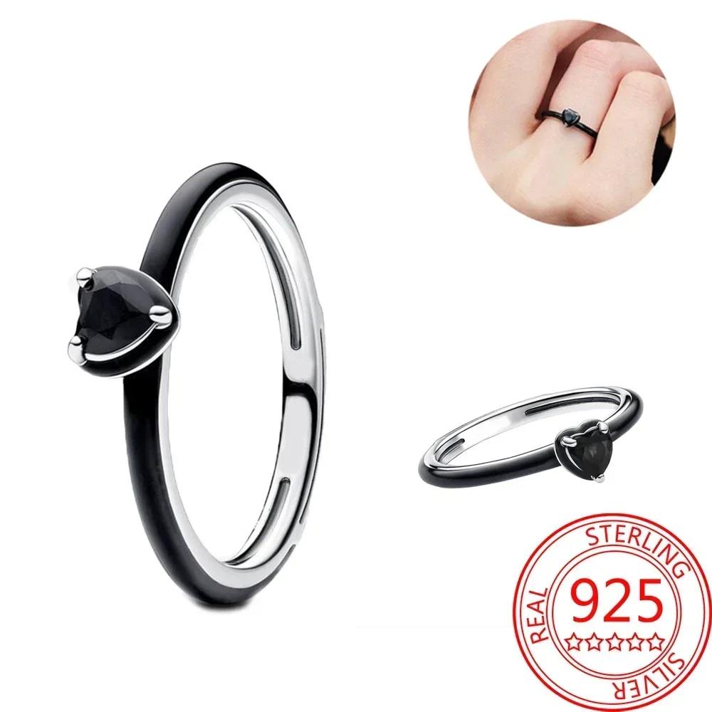 925 Silver Celestial Ring Set – Heart, Bow, Sun, Moon & Star Charms - Image 20