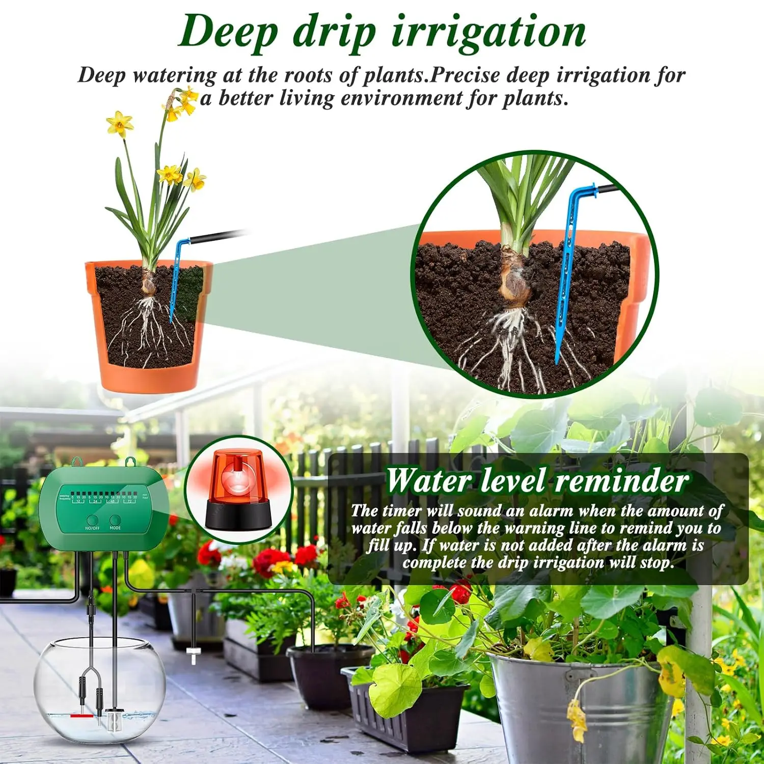 Solar-Powered Automatic Drip Irrigation Kit – 15m Hose, Timer, Self-Watering - Image 5