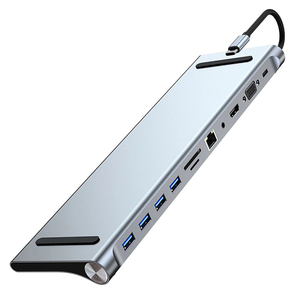 11-in-1 USB-C Docking Station Triple Display Hub for Dell, HP, Lenovo - Image 2
