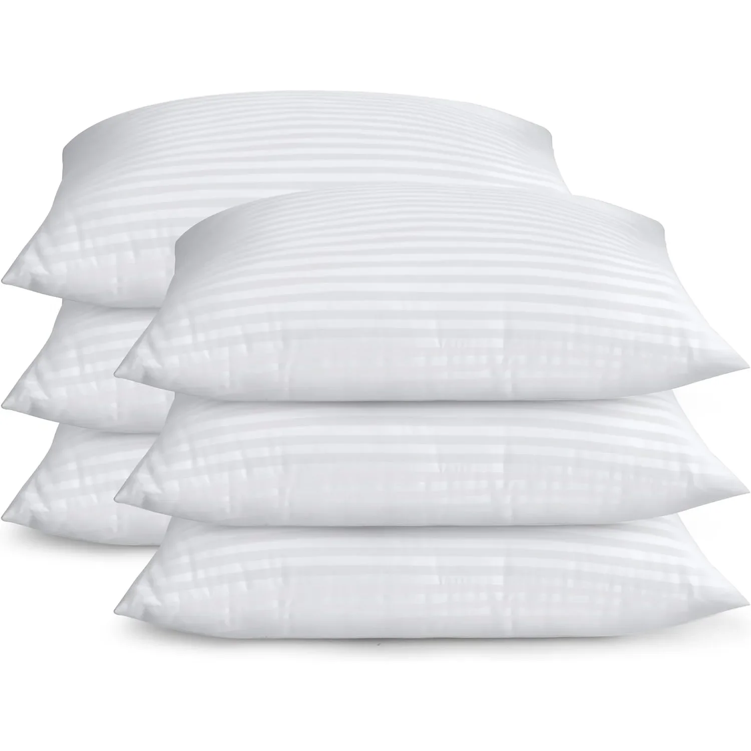 Queen Size Pillows Set of 6, Cooling Hotel Pillows for Side, Back & Stomach Sleepers