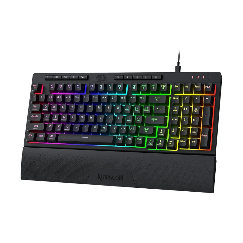 Redragon K515 Shiva RGB 98‑Key Wired Gaming Keyboard with Macro & Wrist Rest