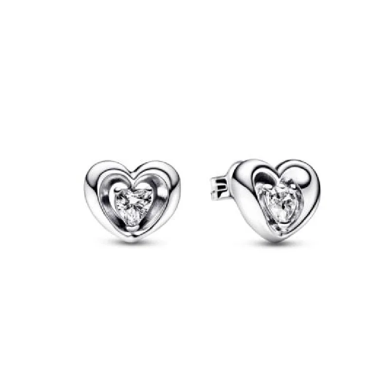 Double Hoop Sun & Moon Earrings – 925 Silver-Plated Butterfly Heart Studs - Image 38