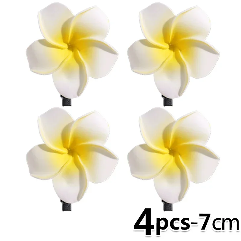 1-10pcs Plumeria Flower Hair Clips Hawaiian Flower Barrette Hairpins for Women Girls - Image 10