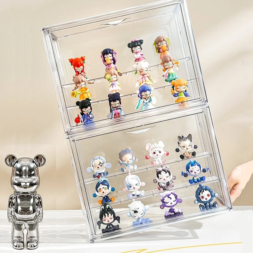 Stackable Clear Display Box – Dustproof Plastic Storage Bin with Interlayers - Image 4
