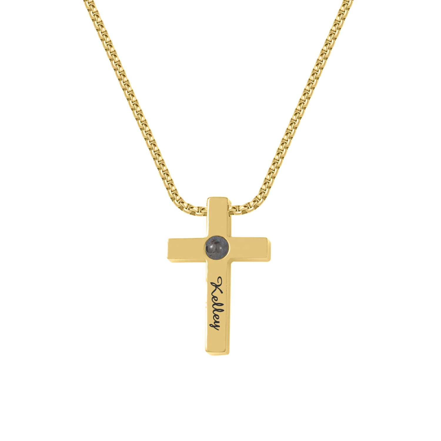 Personalized Cross Projection Necklace for Men – Custom Photo Gift - Image 10
