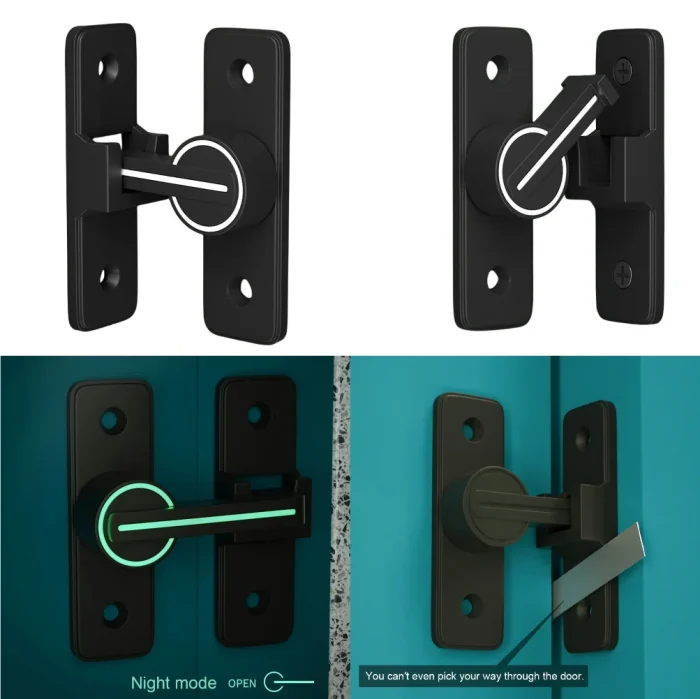 Zinc Alloy Heavy Duty Safety Door Bolt Latch, Luminous Gate & Barn Lock for Bathroom/Window