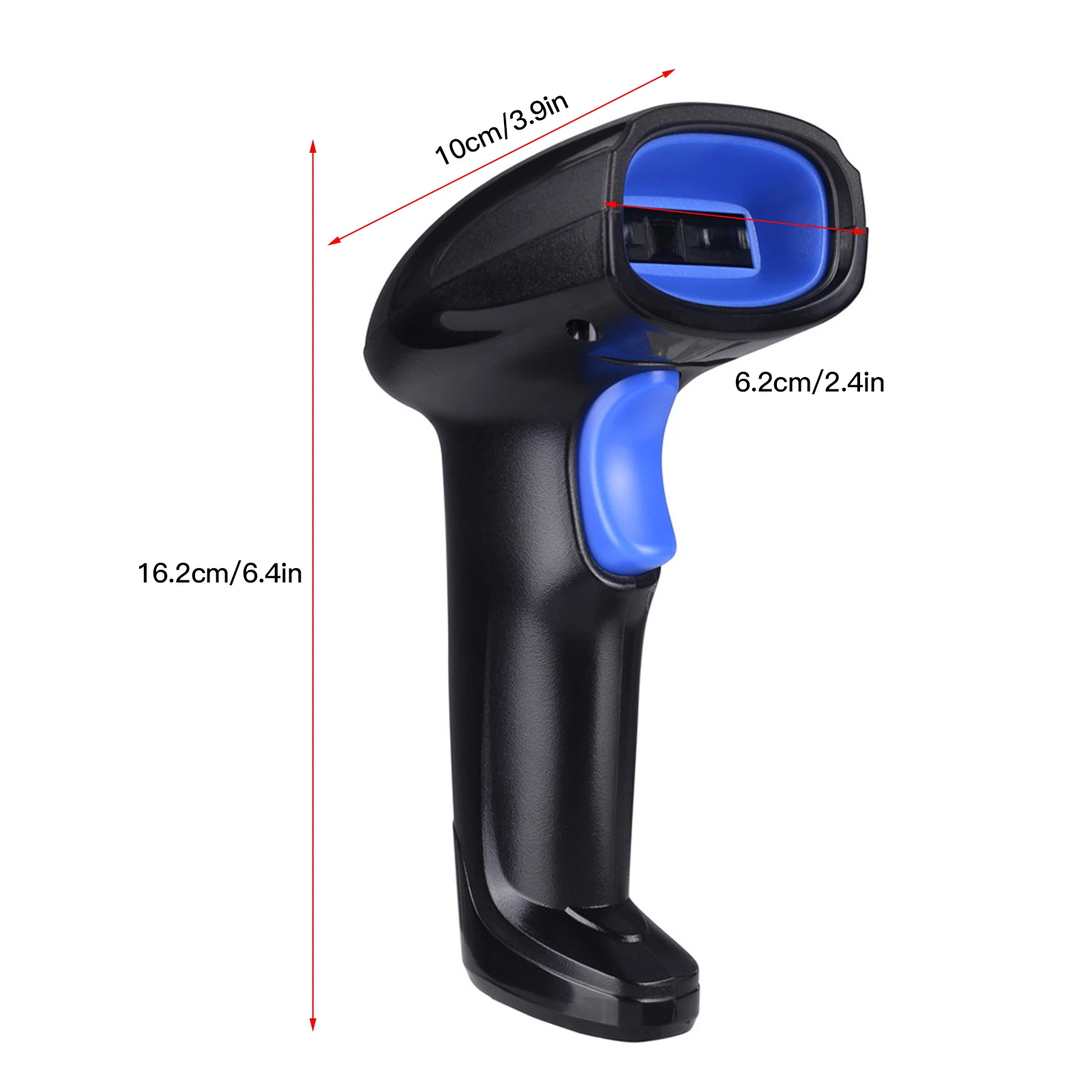 2.4G Wireless & USB Wired 1D Barcode Scanner, Rechargeable Handheld Reader - Image 4
