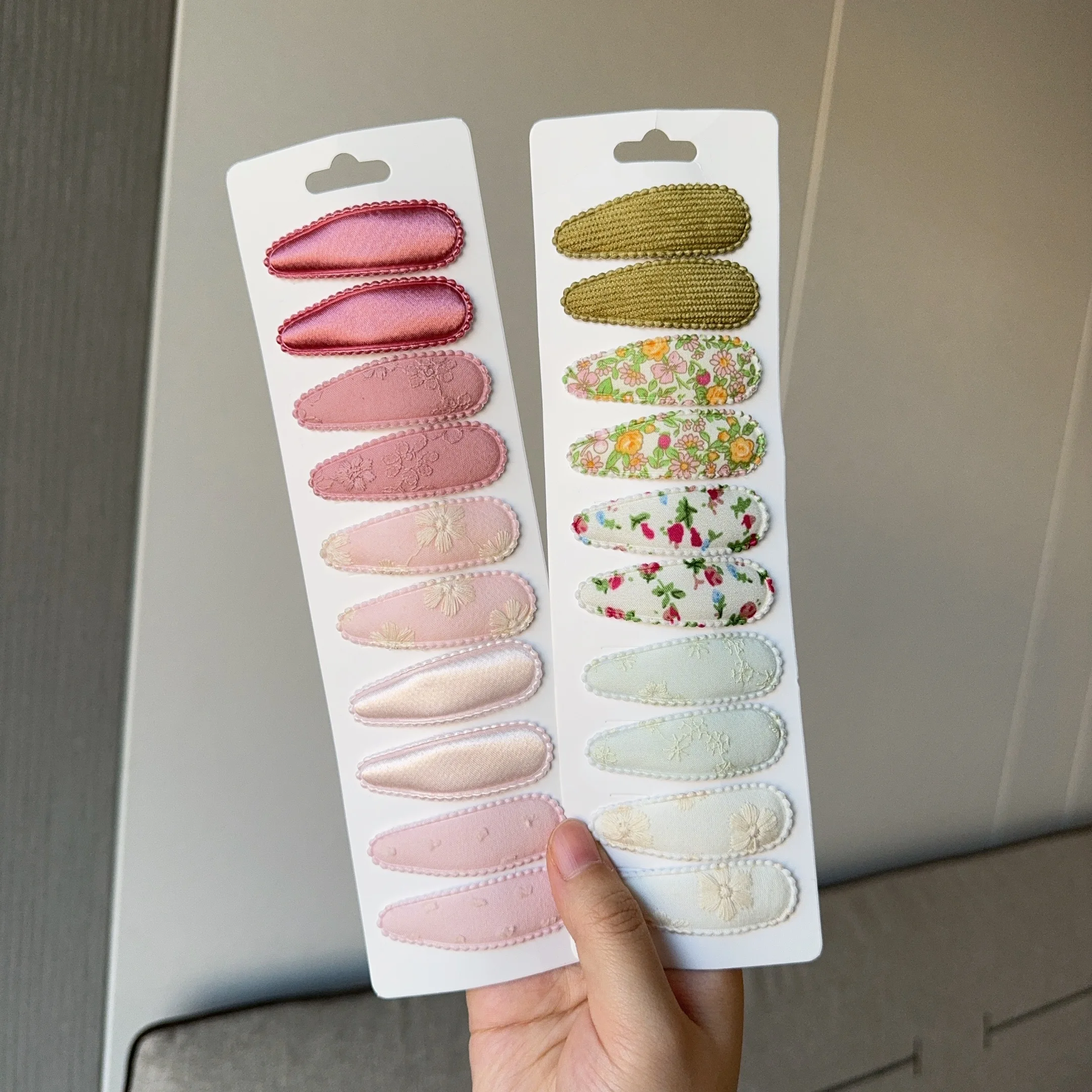 10Pcs Hair Accessories Girls Hairpin Solid Flowers Plaid Pattern Hair Clip Cute Children Hairgrip - Image 3