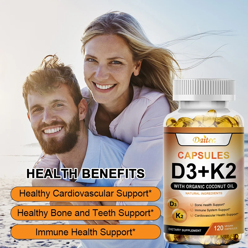 Vitamin K2 & D3 Supplement – Immune System & Bone Health Support (120 Capsules) - Image 4
