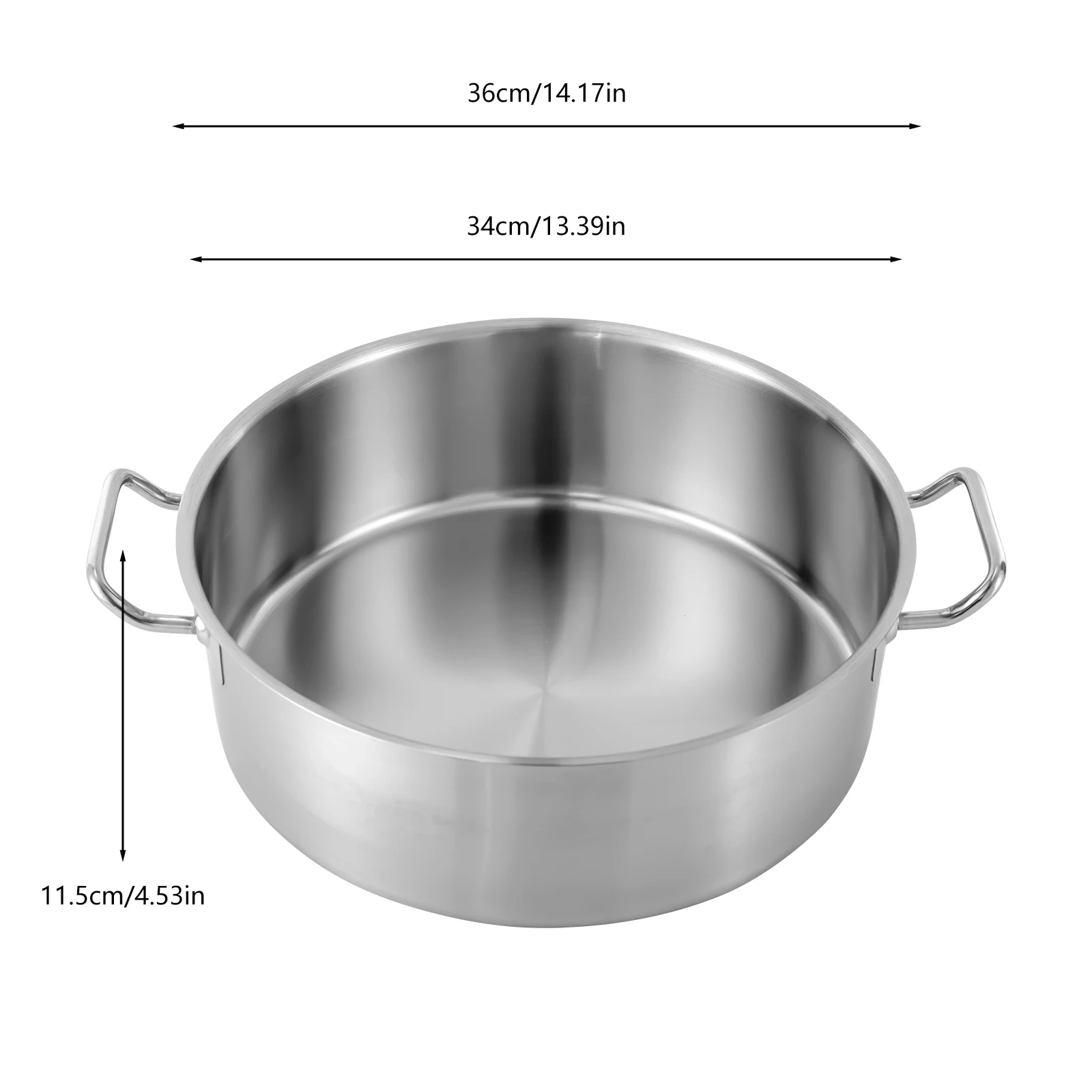 11qt Stainless Steel Stock Pot with Glass Lid – Large Soup Cookware for All Stove Types - Image 7