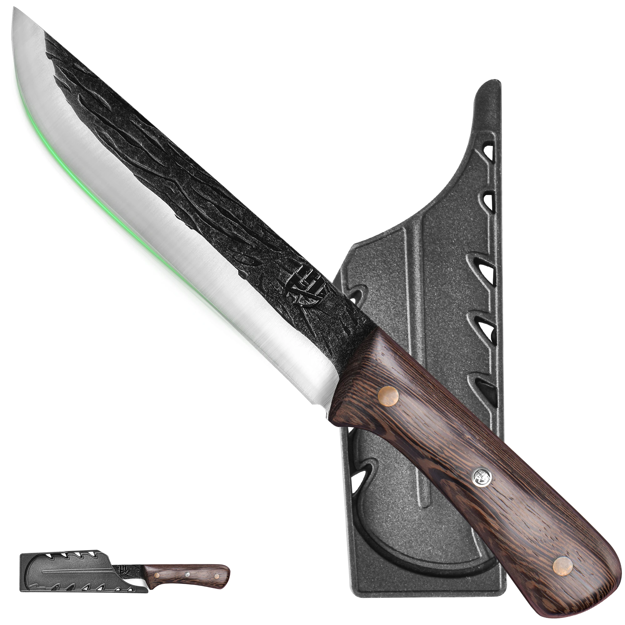 Full Tang Forged High‑Carbon Steel Chef Cleaver Knife with Sheath - Image 19