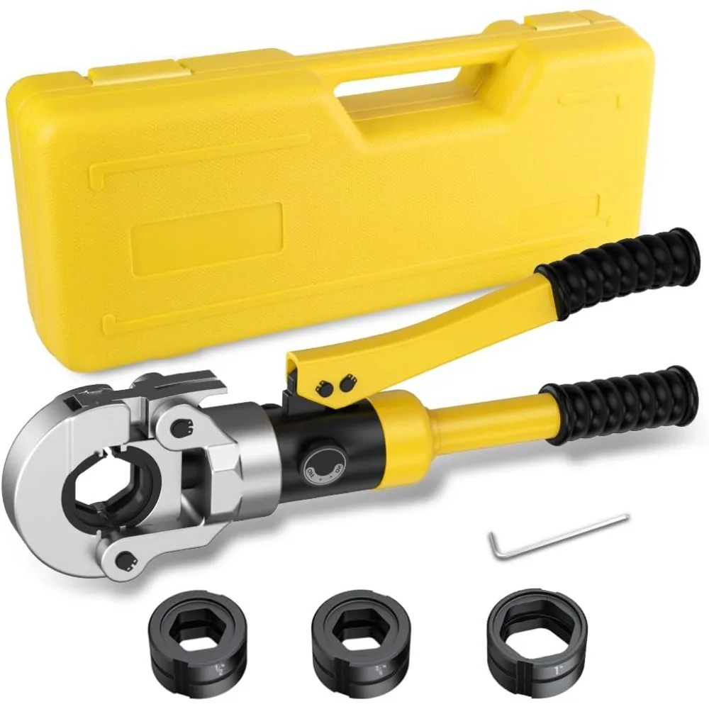 Hydraulic Copper Tube Crimping Tool - Plumbing Tool with Crimping Dies & Jaws