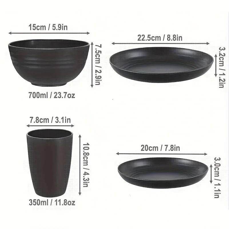 16/32-Piece Tableware Set - Plates, Bowls & Cups for Home, Picnic & Party - Image 6