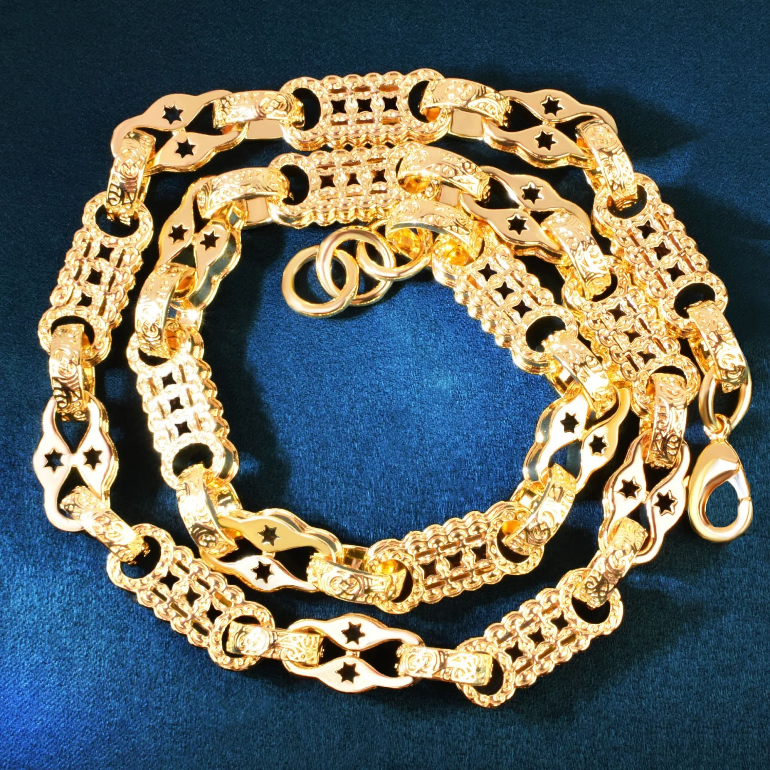 10mm 18K Gold Plated Cuban Link Chain Necklace for Men - Image 3