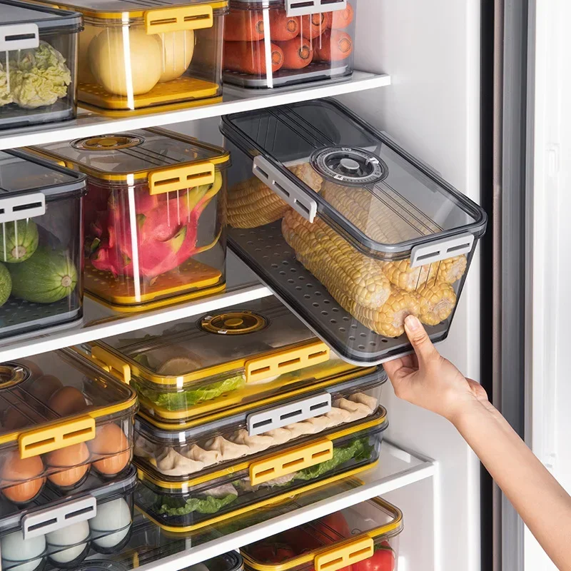High-Capacity Fridge Storage Box – Airtight Organizer for Eggs, Fruits & Veggies