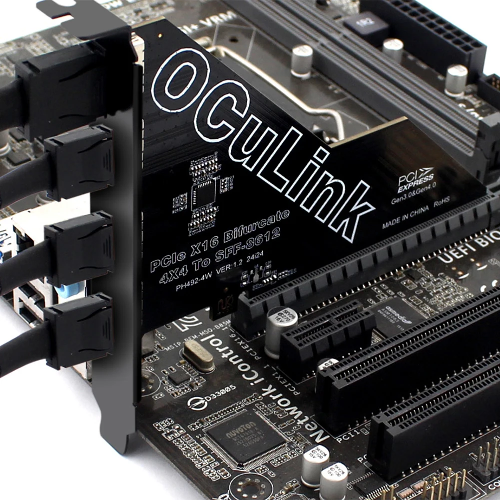 PCIe 16x to Oculink SFF-8612 Adapter Card for Mac/Windows/Linux PCIE 4.0