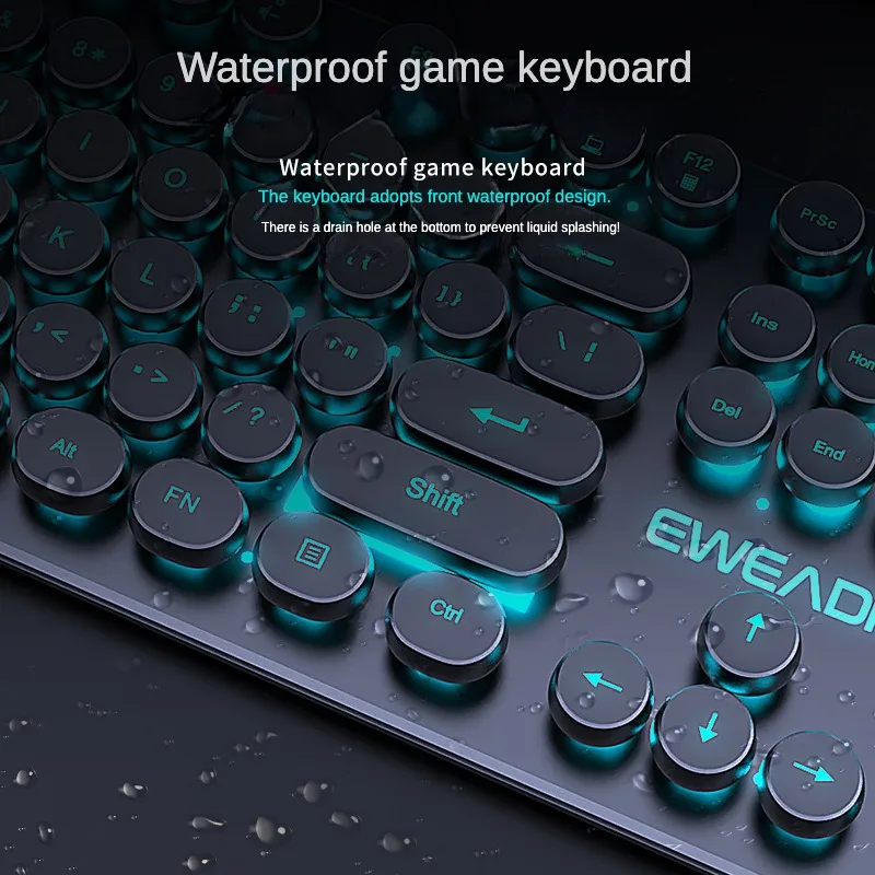 Wired Keyboard Mechanical Feel E-Sports 104 Keys Usb Wired Gaming Mouse Wired Keyboard Pc Gamer Accessories for Laptop Gamers - Image 5