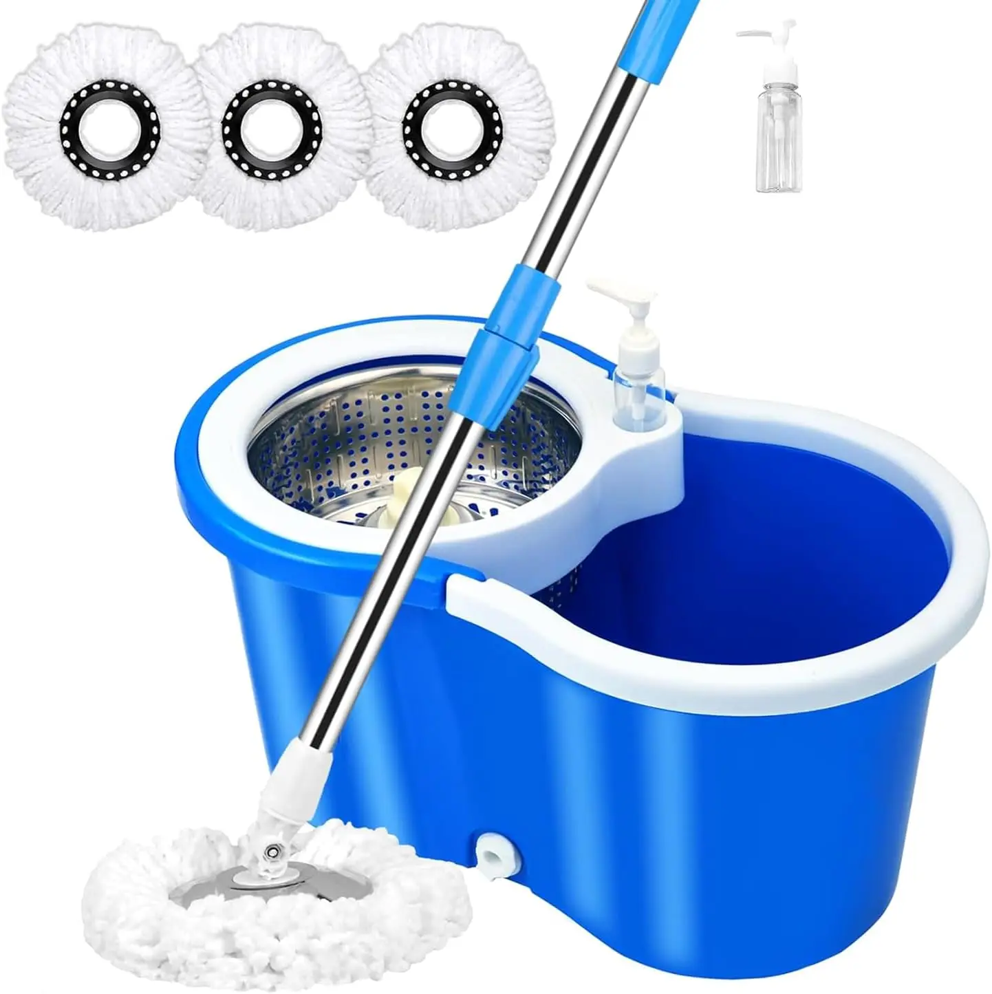 Spin Mop Bucket System with Wringer – 360° Rotating Magic Mop & Extendable Handle