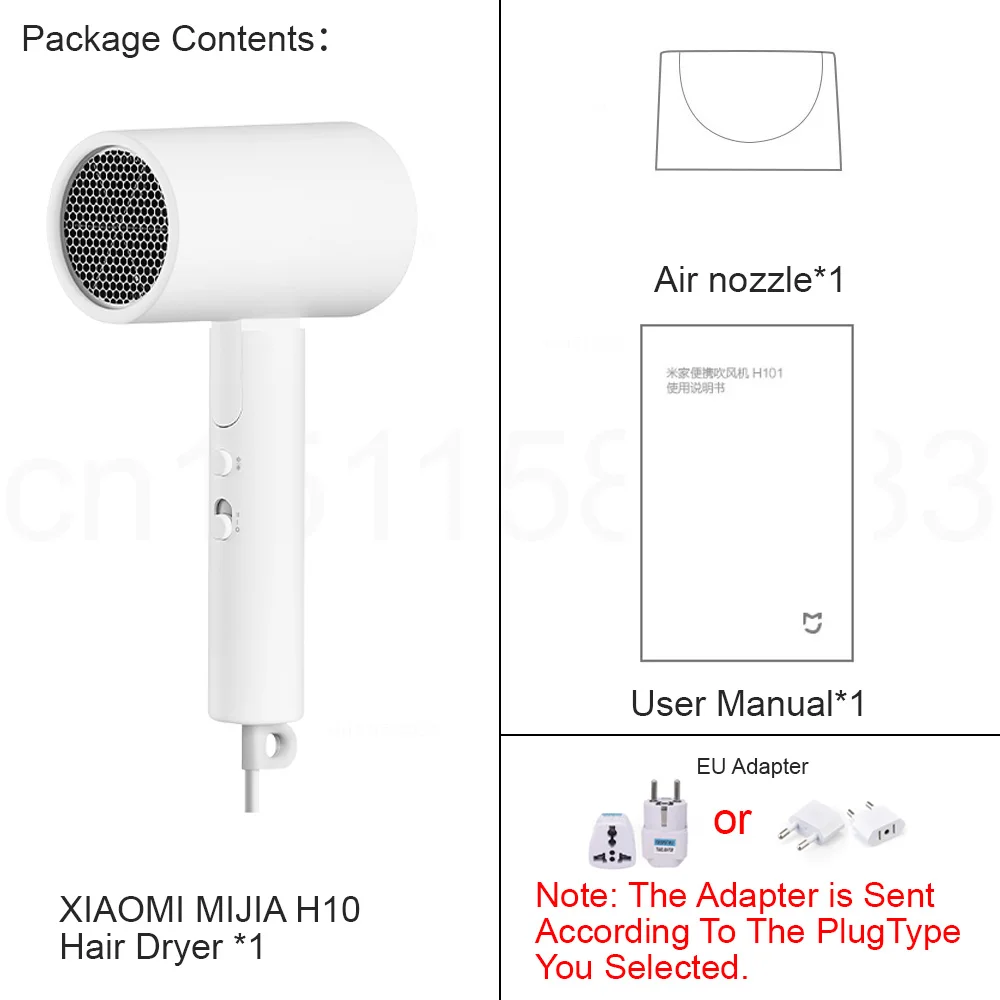 Xiaomi H101 Foldable Hair Dryer – 1600W, 15m/s Airflow, 50M Negative Ions - Image 8