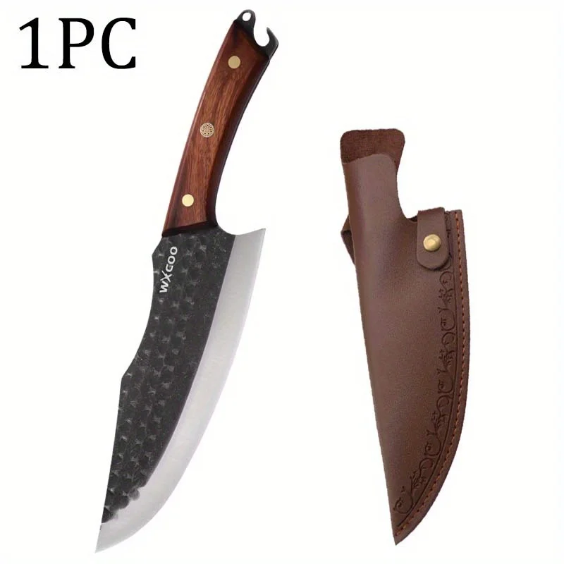 Hand‑Forged High‑Carbon Steel Boning Knife with Wood Handle – Multipurpose Utility - Image 7